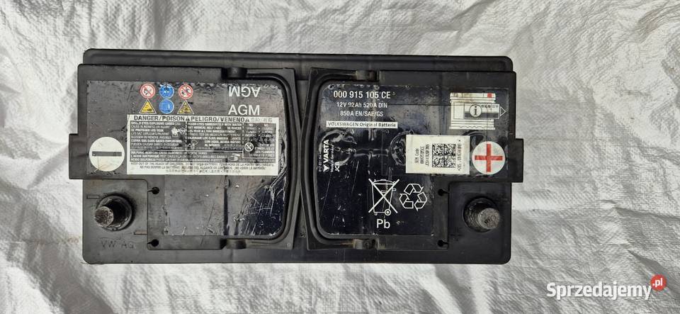 Akumulator żelowy varta AGM 12V92ah520a vw Osprzęt do elektronarzędzi wielkopolskie Jarocin