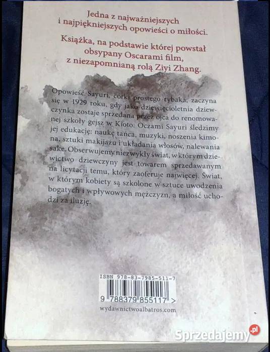 Wyznania gejszy Arthur Golden Rok wydania 2017 lubelskie Chełm sprzedam