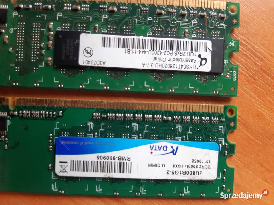 Pamięć RAM DDR2 2 x 1GB mazowieckie Ostrołęka