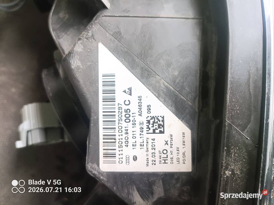Lampa lewa audi A6c7 2014r Lublin