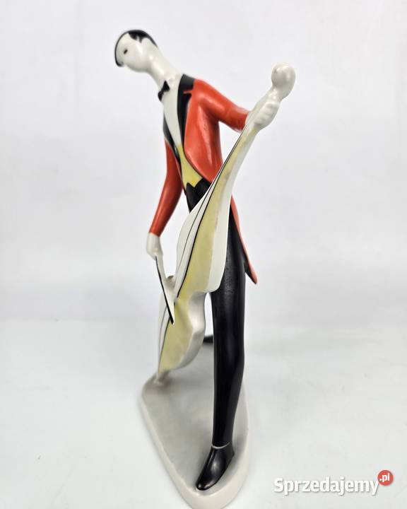 Kontrabasista styl Art Deco Zsolnay Torok Janos Warszawa