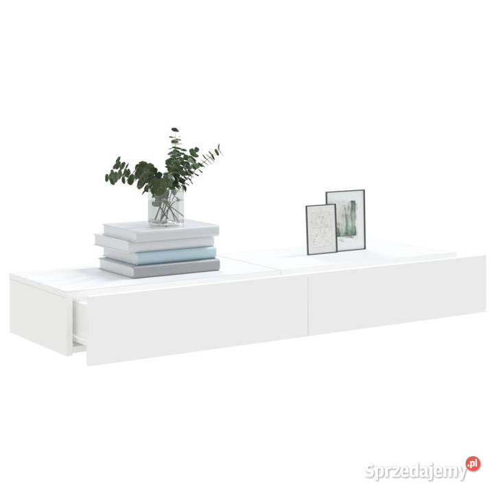 Szafki telewizyjne z LED 2 białe 60x35x155 Warszawa