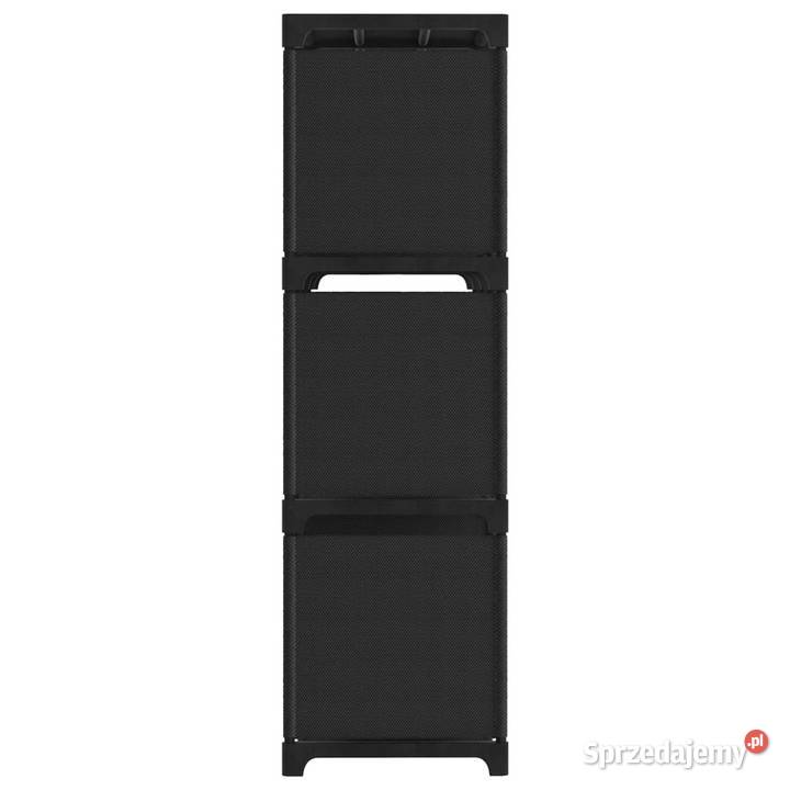 Regał z 9 przegrodami czarny 103x30x1075 tkanina Warszawa