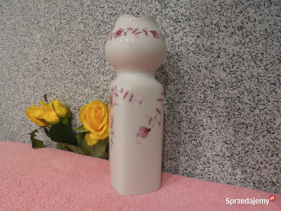 Fine Lichte China GDR Kwiatowy porcelanowy wazon Raszków
