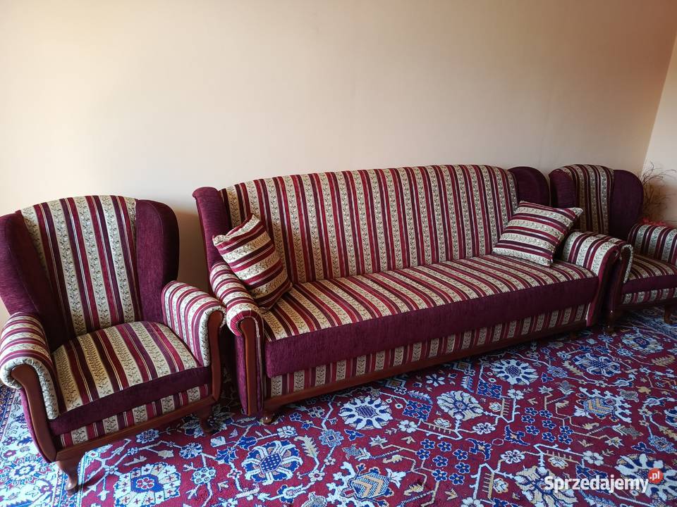 Rozkładana kanapa dwa fotele 216cm Dąbrowa Górnicza