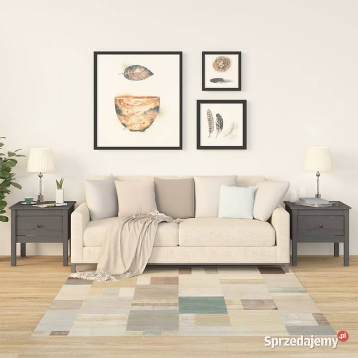 vidaXL Stoliki boczne 2 szare 50x50x49 SKU813799 Warszawa