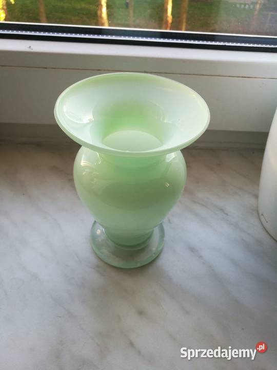 Pistacjowy wazonik Huta Choszczno