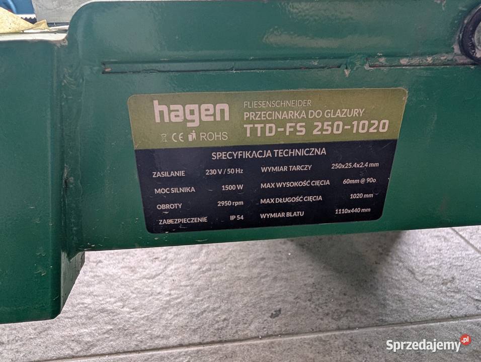 Piła do płytek Hagen TTDFS 250102 śląskie Mikołów