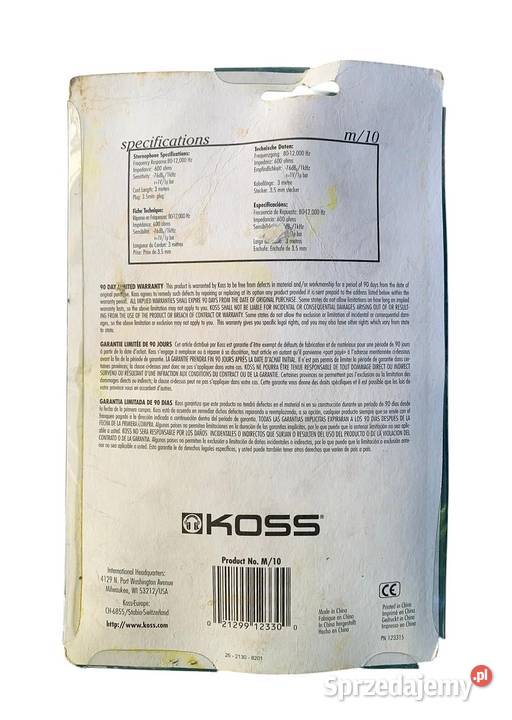 Mikrofon jednokierunkowy Koss M10