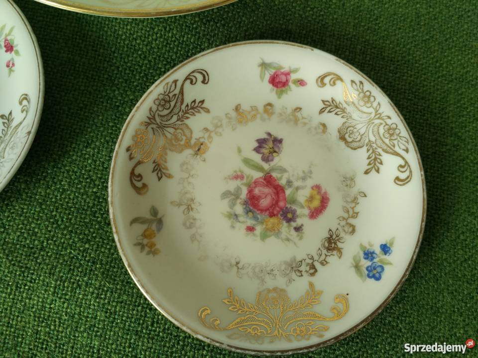 Paterka i dwa małe talerzyki porcelana Elbenbein Gorlice