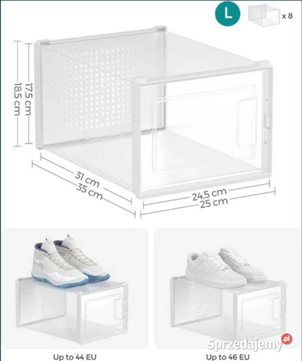 Nowe pudełka regał szafka półka organizer 8sztuk Półki Poraj
