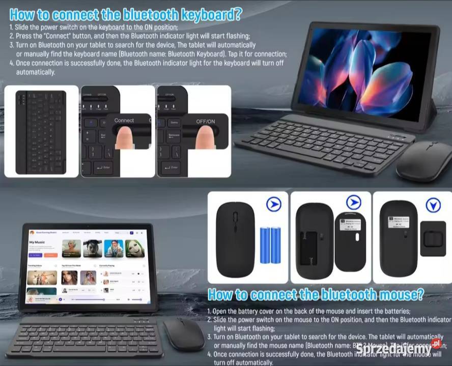 Tablet 10 URAO Android 14 zestawTablet URAO z Przekątna ekranu 10 małopolskie Chrzanów