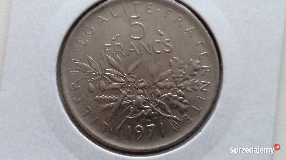 Moneta 5 franków 1971 r.