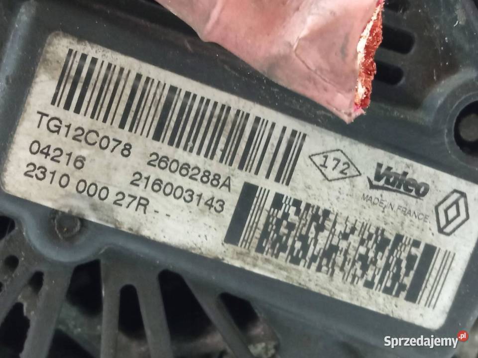 ALTERNATOR 231000027R 15 DCI Renault Megane III