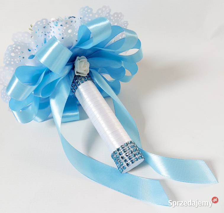 Bukiet na chrzest różowy niebieski Radzyń Podlaski sprzedam