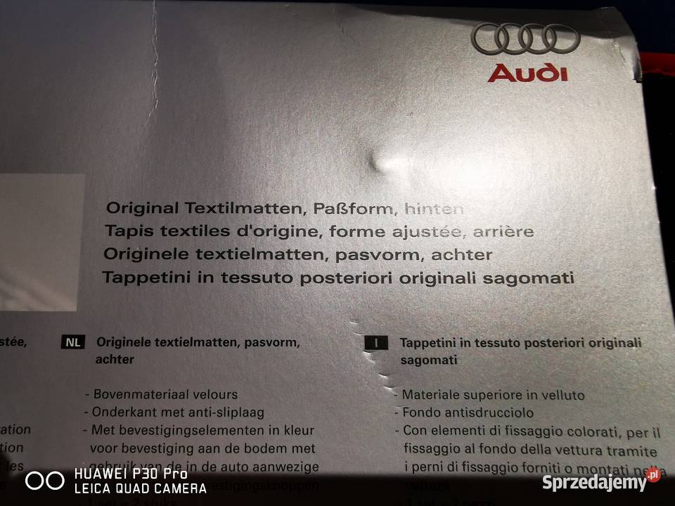 Audi A6 C6 S6 dywaniki welur tył 4F0 061 276 P śląskie Jaworzno
