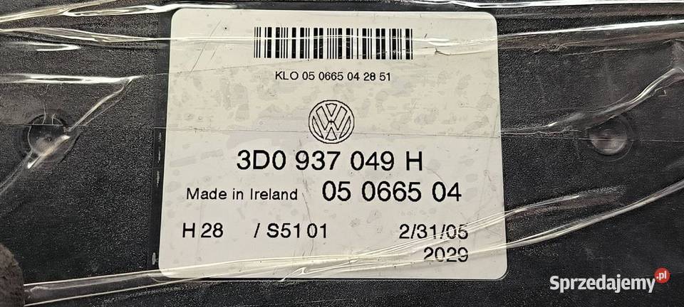 KOMPUTER VOLKSWAGEN PHAETON 3D0937049H Lipno sprzedam