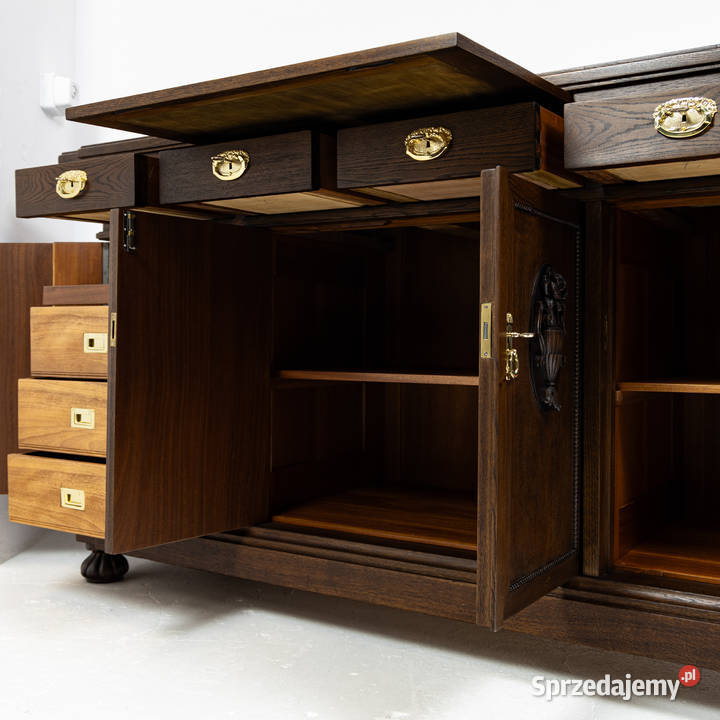 Duża Komoda Stylowa Bufet Czterodrzwiowy Antyk wielkopolskie