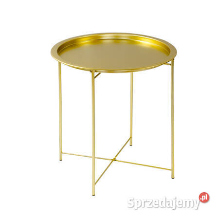 Stolik złoty kawowy okrągły designerski