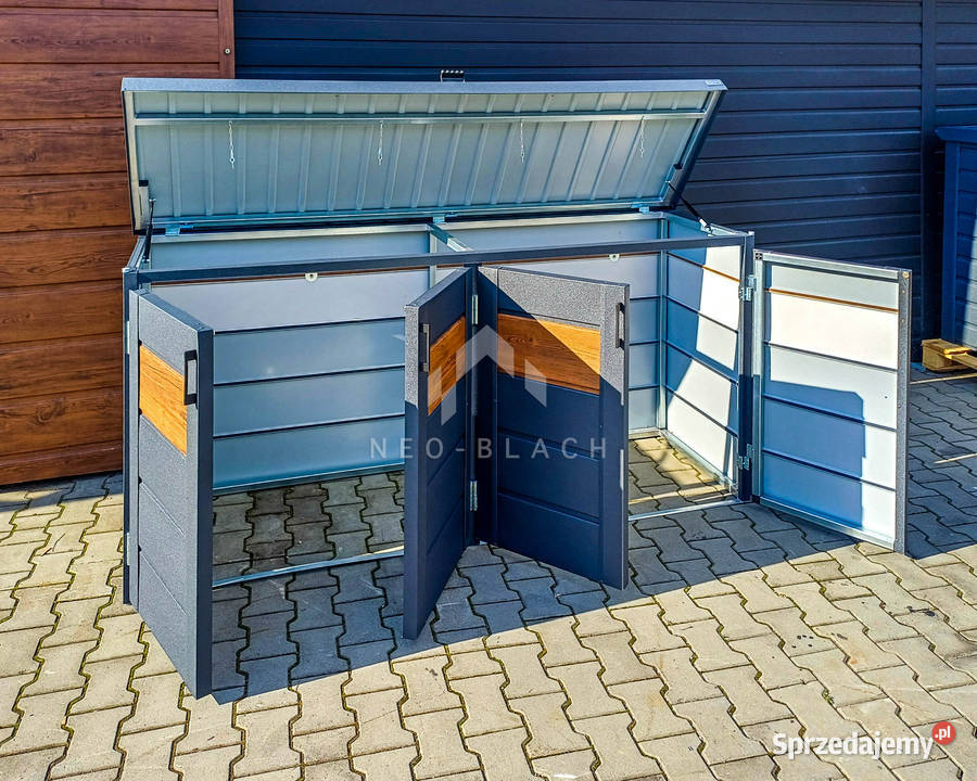 Zabudowa koszy na śmieci wiata obudowa Kościerzyna