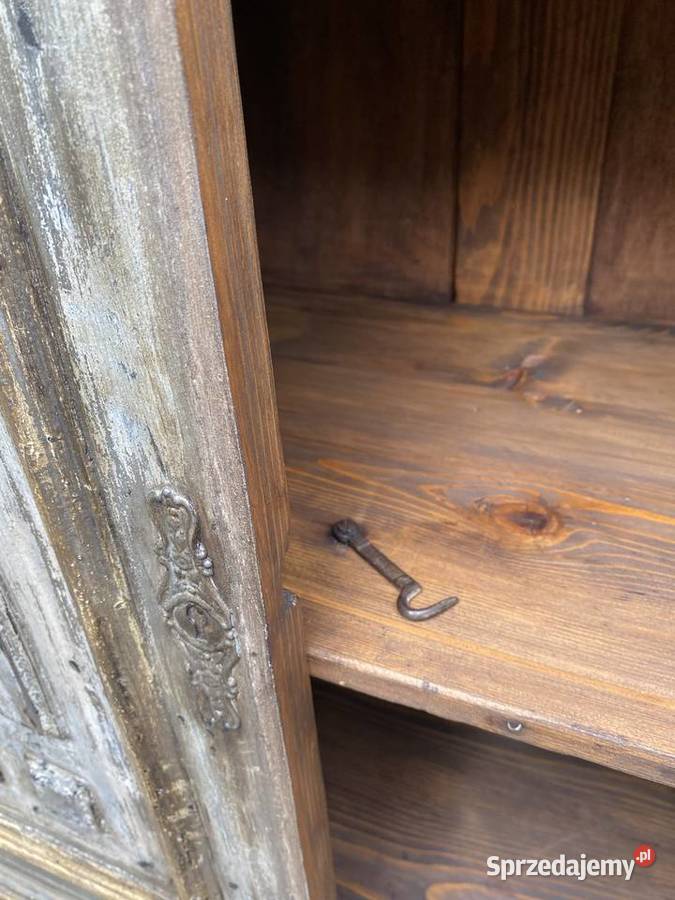 Francuski kredens antyczny ręcznie malowany 131cm Śrem