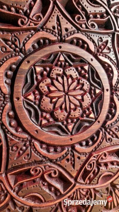 Mandala z drewna panel ścienny 3D obraz boho małopolskie Nowy Targ
