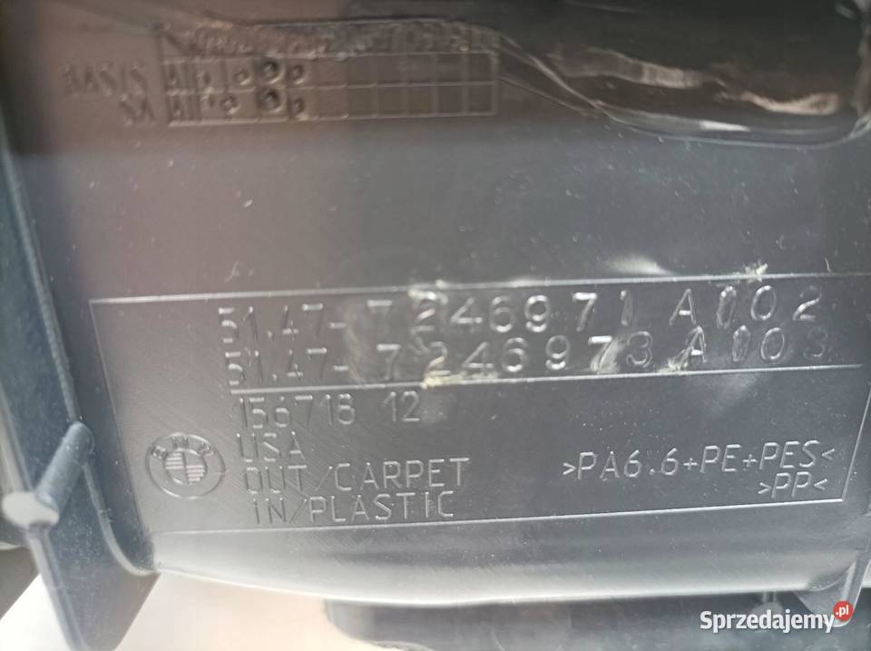 TAPICERKA BOCZEK BAGAŻNIKA LEWY PRAWY KOMPLET