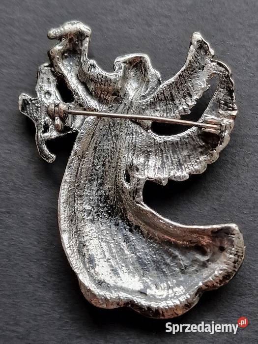 VINTAGE BROSZA ANIOŁ BOŻEGO NARODZENIA W STYLU Częstochowa