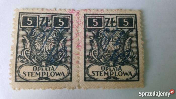 Znaczki opłaty STEMPLOWEJ nie skarbowej parka Złotniki