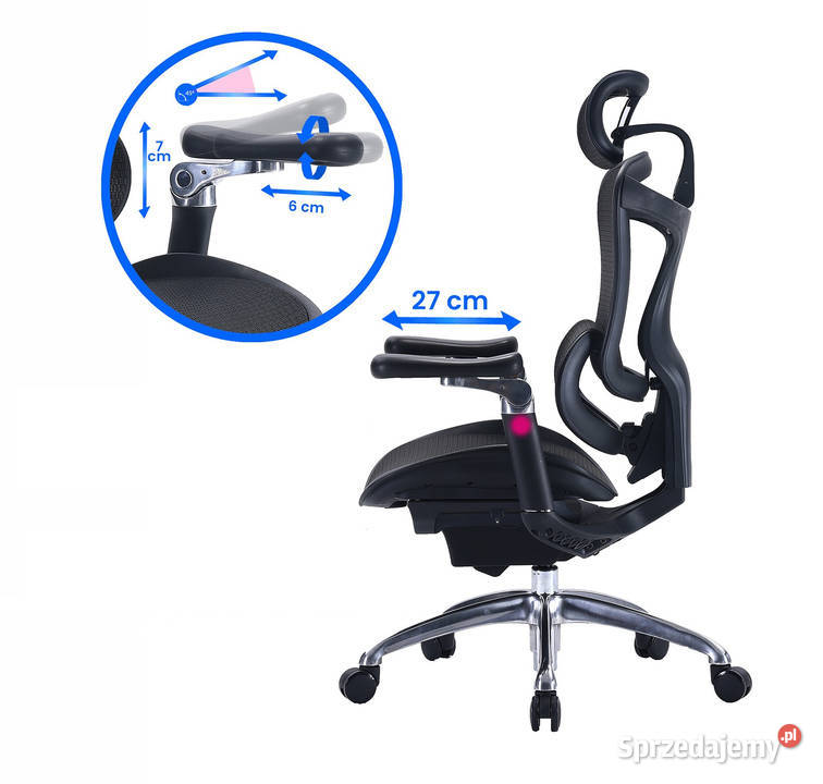 Fotel ergonomiczny ANGEL biurowy kosmO Jarosław