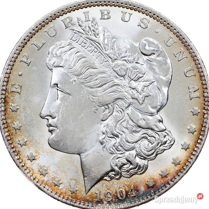 4 USA srebro 1 Dollar 1904 r OSTATNI ROCZNIK