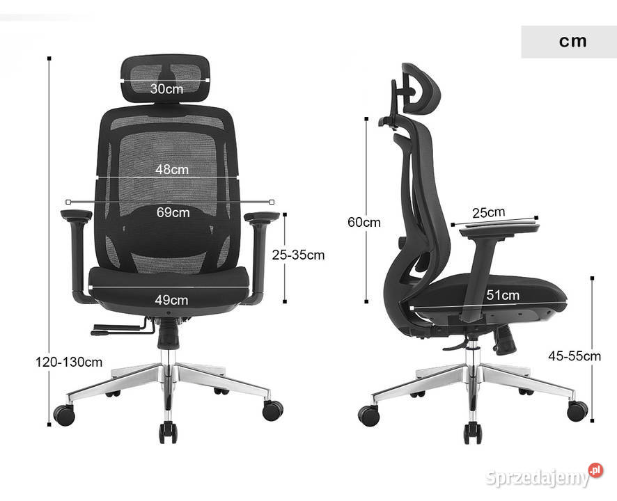 Fotel biurowy ergonomiczny Rosa 20 czarny ANGEL Dom i Ogród podkarpackie Jarosław