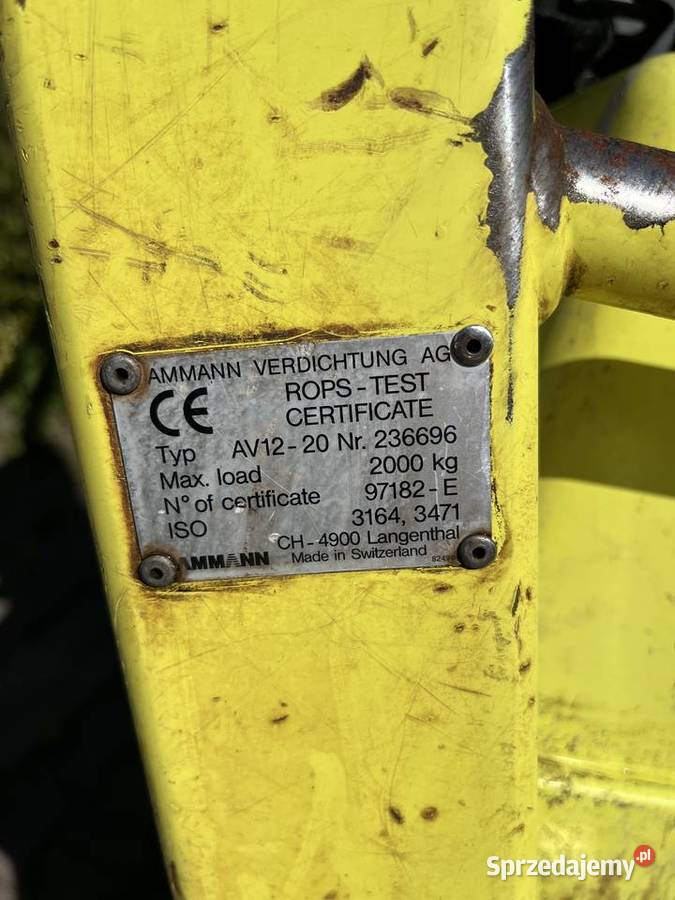 Walec drogowy Ammann AV16E dolnośląskie Chojnów