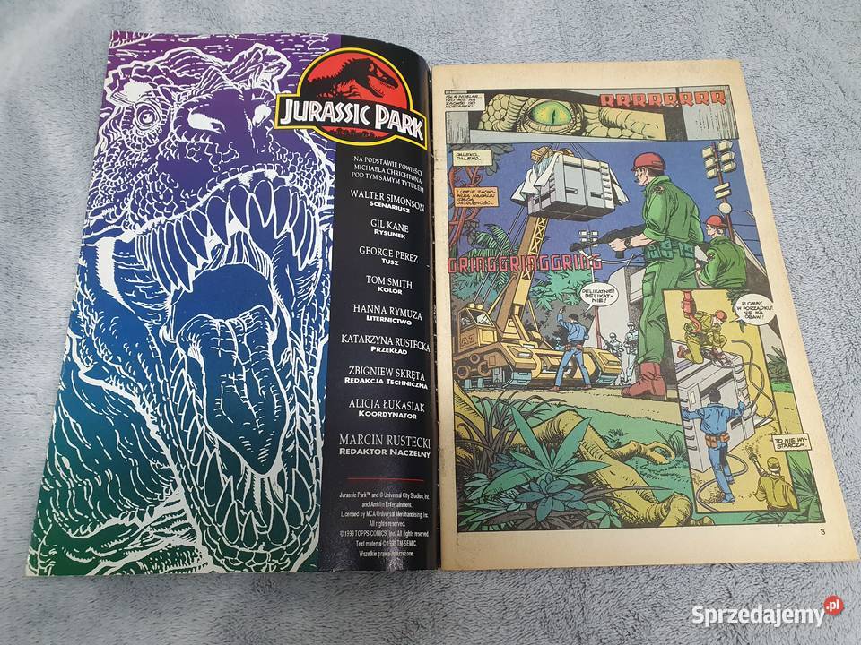 Jurassic Park komiks TmSemic 1993 pomorskie Gdynia
