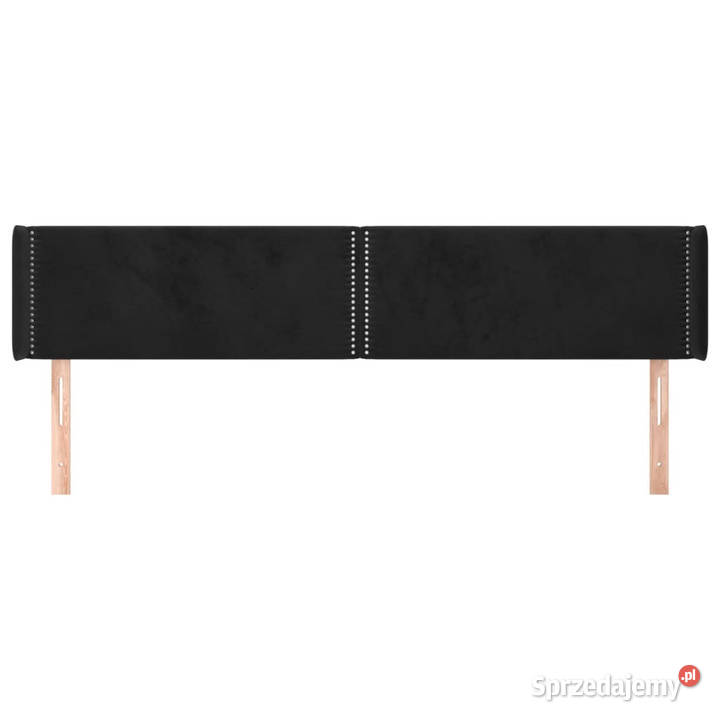 Zagłówek uszak czarny 203x16x7888 aksamit Warszawa
