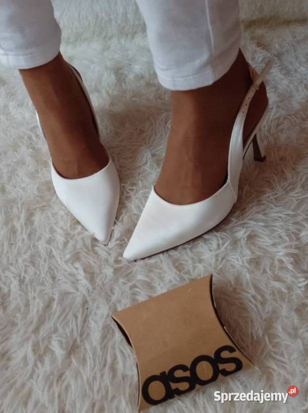 3940 ASOS DesignBiałe wytworne czółenka z Kraków sprzedam