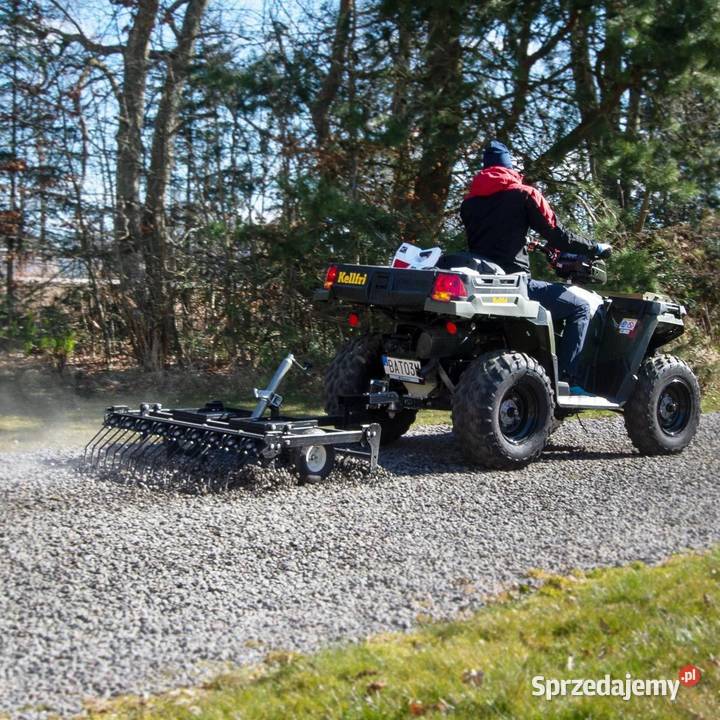 Brona ogrodnicza ATV z regulowanym podwoziem i Kiełp