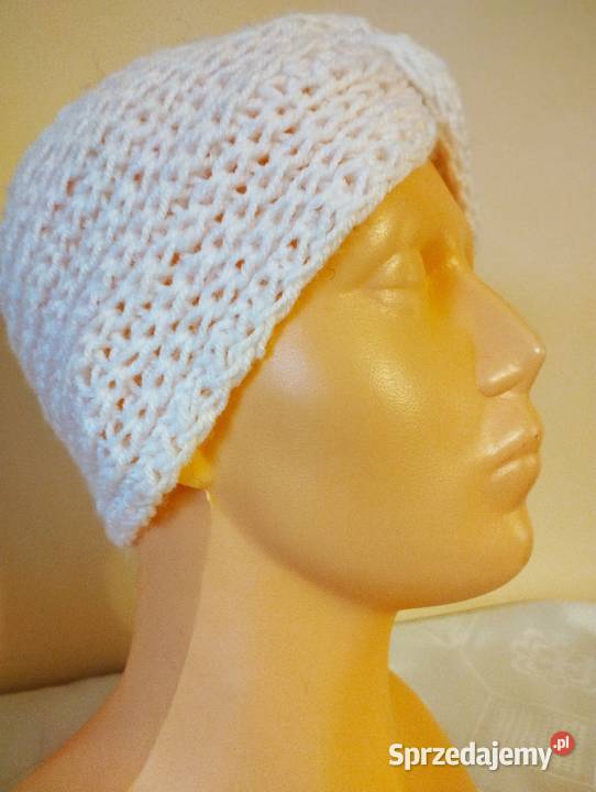 Biała opaska rękodzieło Nakrycia głowy Olsztyn sprzedam
