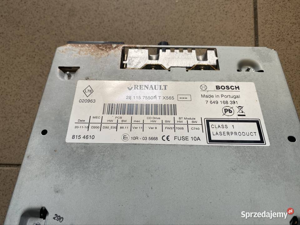 Radio Renault Scenic 3 281157550r Luzino