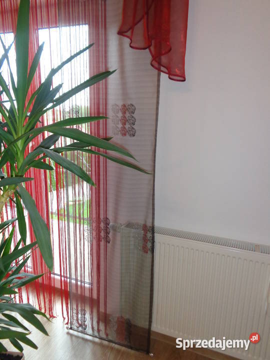 Zasłona z panelem dekoracyjnym szara Olkusz