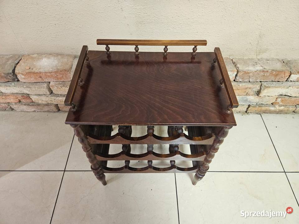 Drewniany stojak na wino piękne wykonanie śląskie Pszczyna