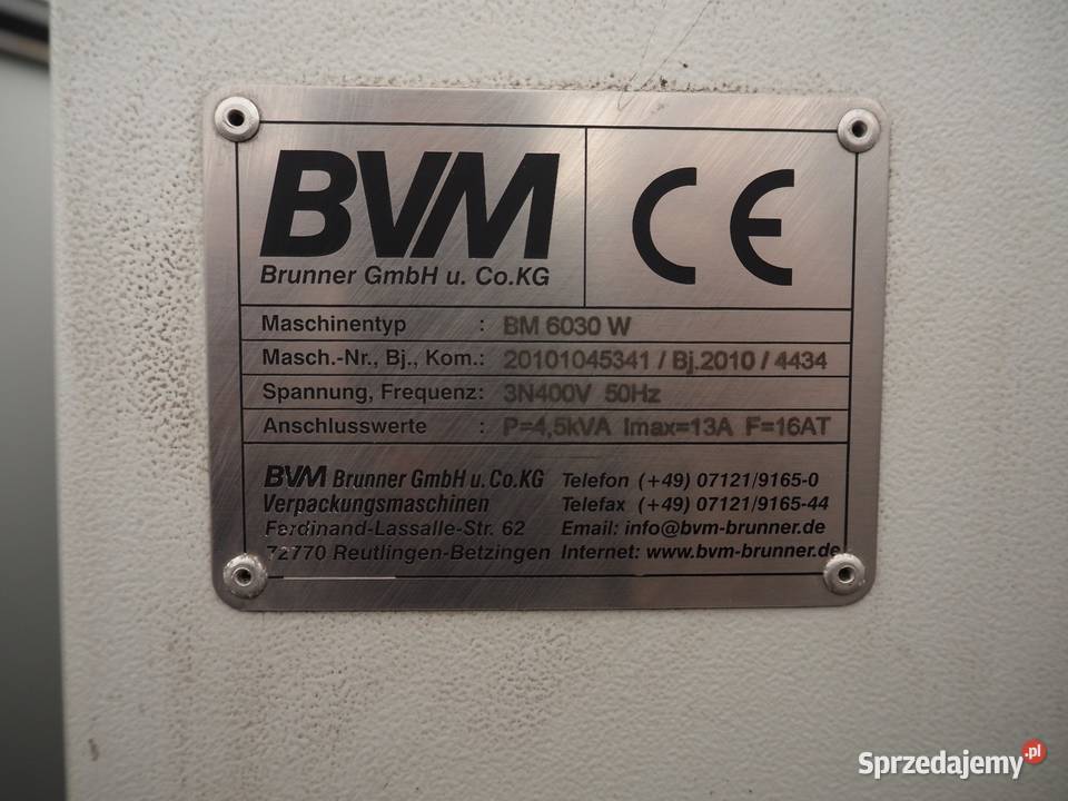 BVM Brunner GmbH linia BM 6030 W i SC 6530 SD do