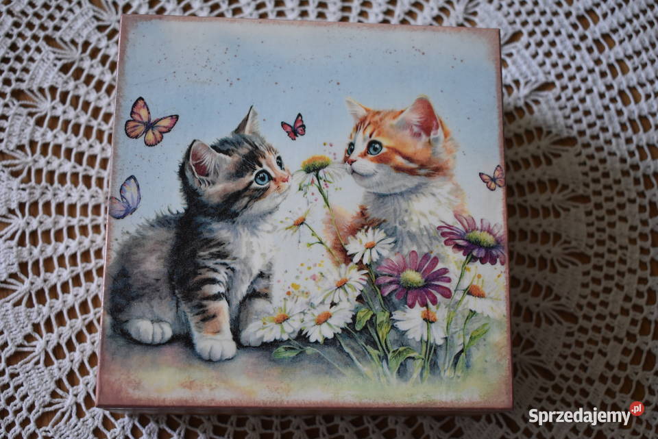Szkatułka pudełko rekodzieło decoupage