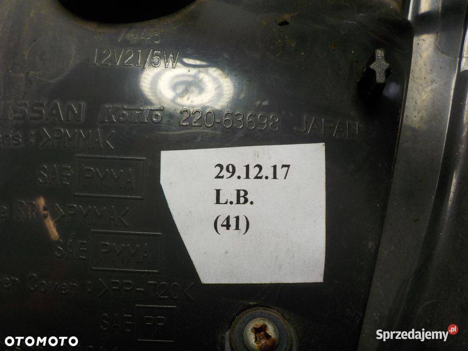 LAMPA LEWA TYŁ NISSAN MURANO Z50 22063698 Nowy Tomyśl