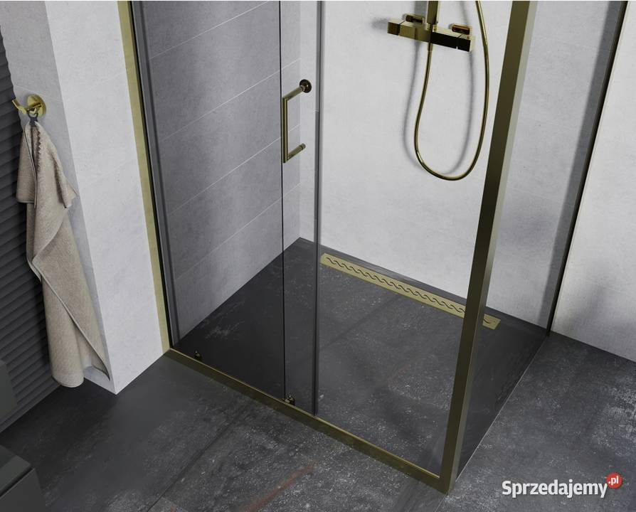 KABINA PRYSZNICOWA ZŁOTA rozsuwana rozmiary podlaskie Choroszcz sprzedam