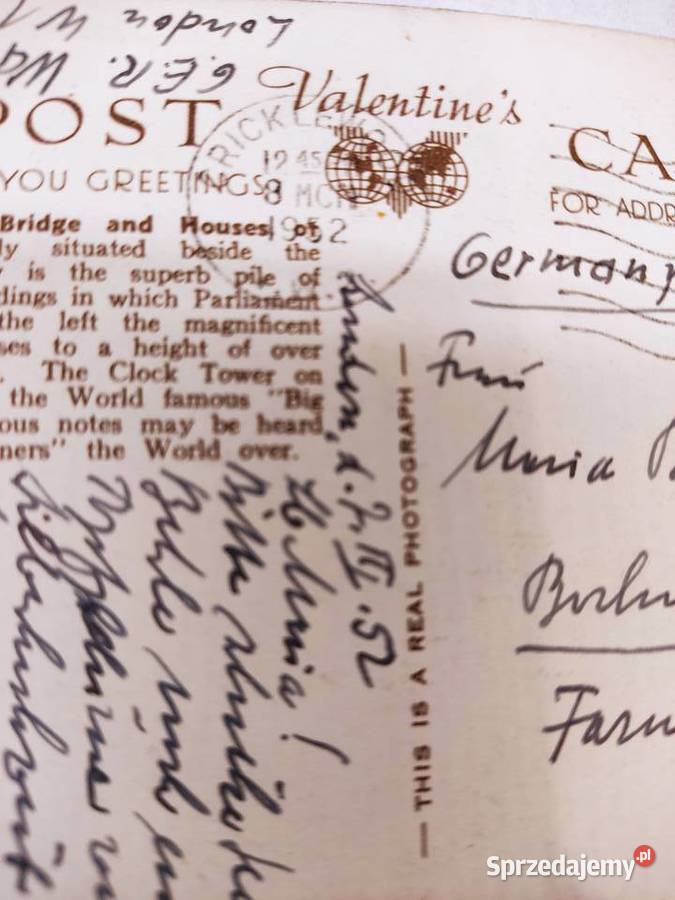 Pocztówka widokówka Pałac i most Westminsterski opolskie Głuchołazy