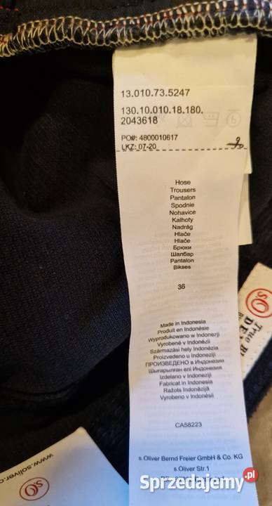 Męskie SPODNIE SZTRUKSOWE granatowe marki Lublin