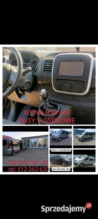 Wynajem wynajm wypożyczenie busy 9 osobowe Opole Lubelskie