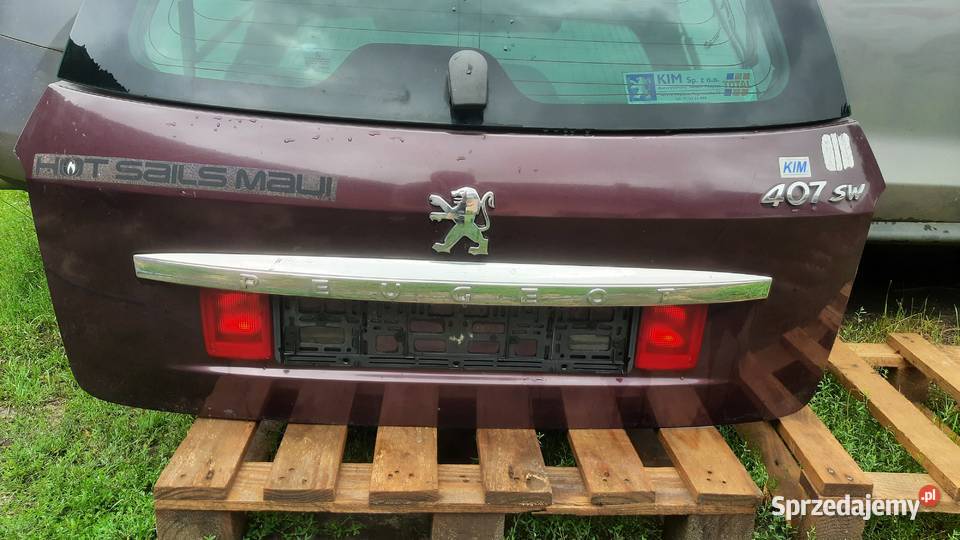 klapa bagażnika kompletna Peugeot 407sw lak KKCD osobowe Klapy bagażnika dolnośląskie Dębno