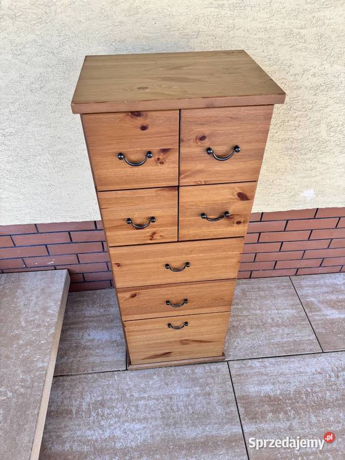 Szafka drewniana z szufladami Ikea Alve słupek